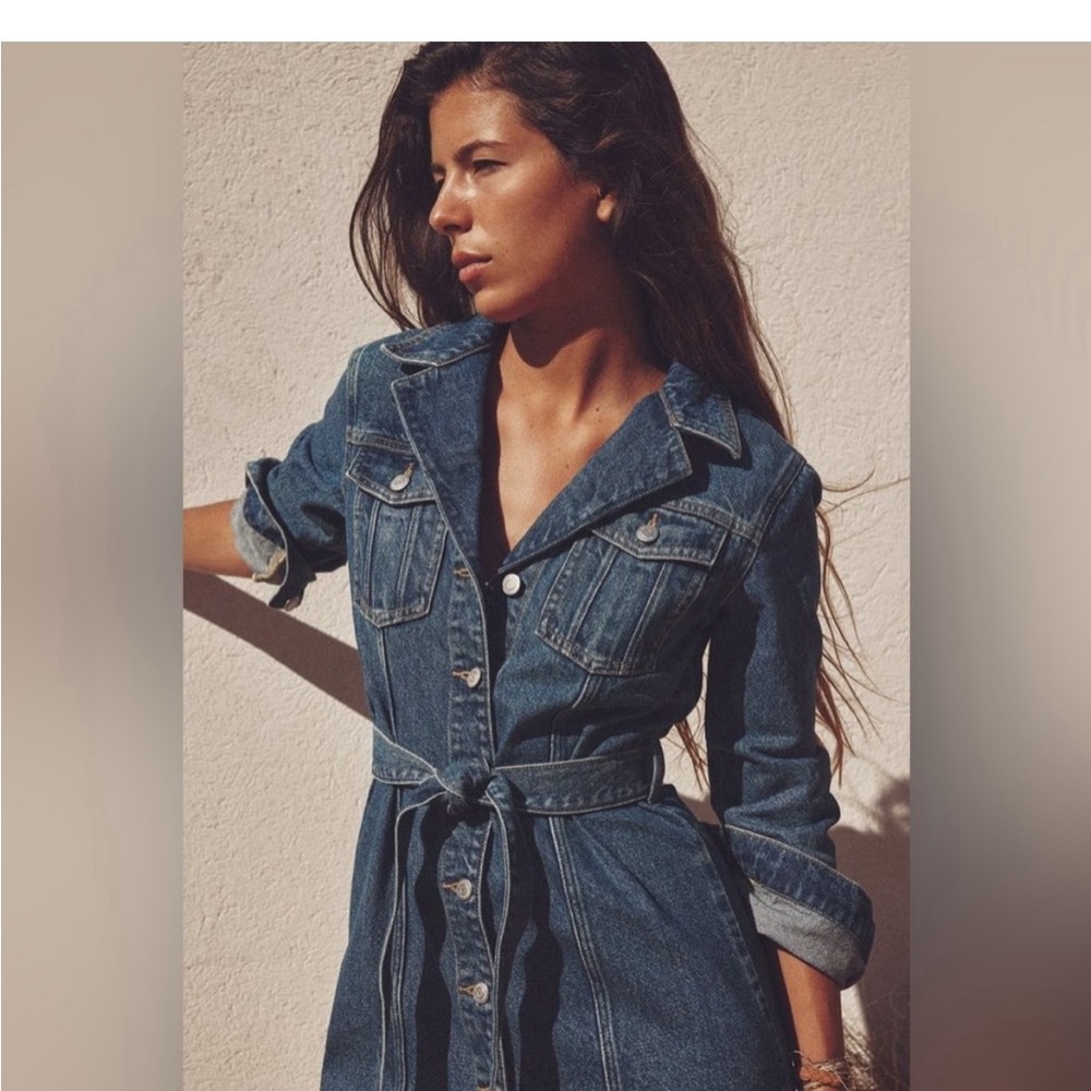 ZARA denim midi dress- worn once, size Medium